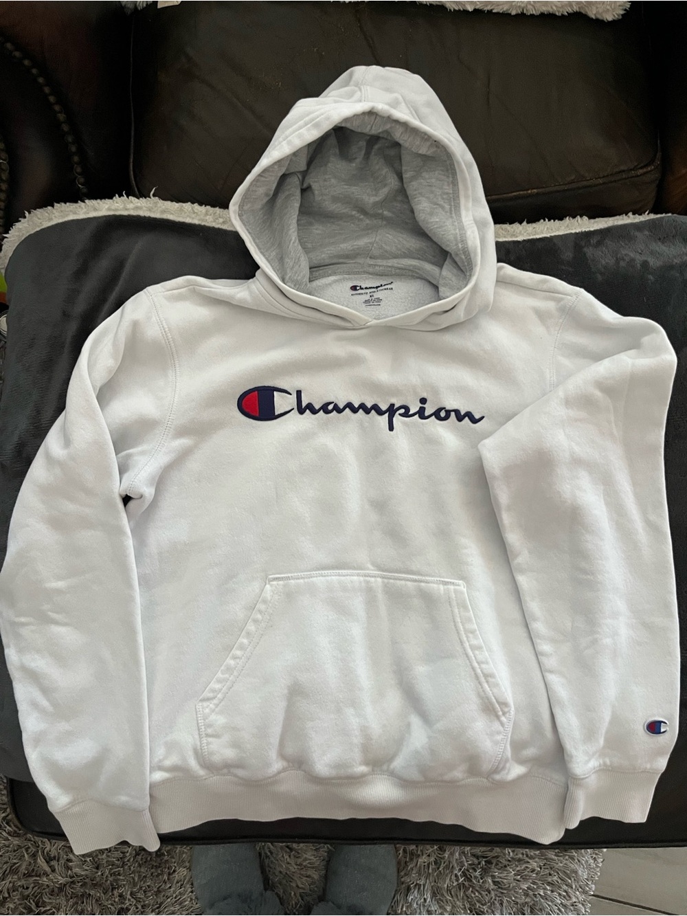 Champion White Hoodie